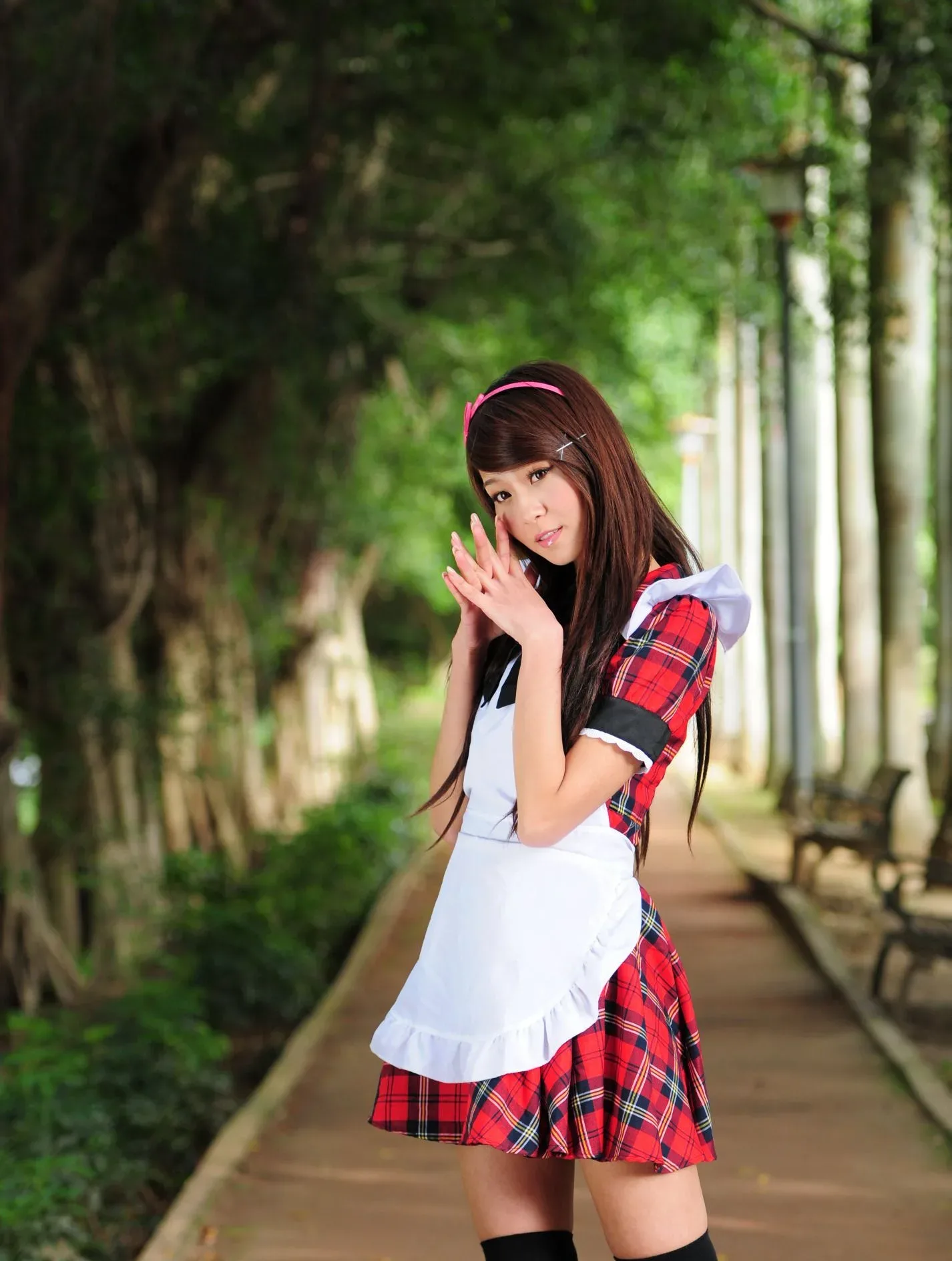 [Buổi chụp ảnh ngoài trời của Beautyleg] Winnie Xiaoxue - Bộ ảnh ngoài trời ngọt ngào và dễ thương trong trang phục hầu gái. - 69