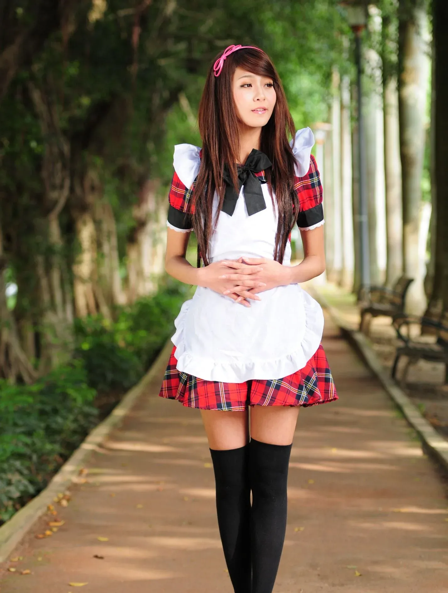 [Buổi chụp ảnh ngoài trời của Beautyleg] Winnie Xiaoxue - Bộ ảnh ngoài trời ngọt ngào và dễ thương trong trang phục hầu gái. - 71