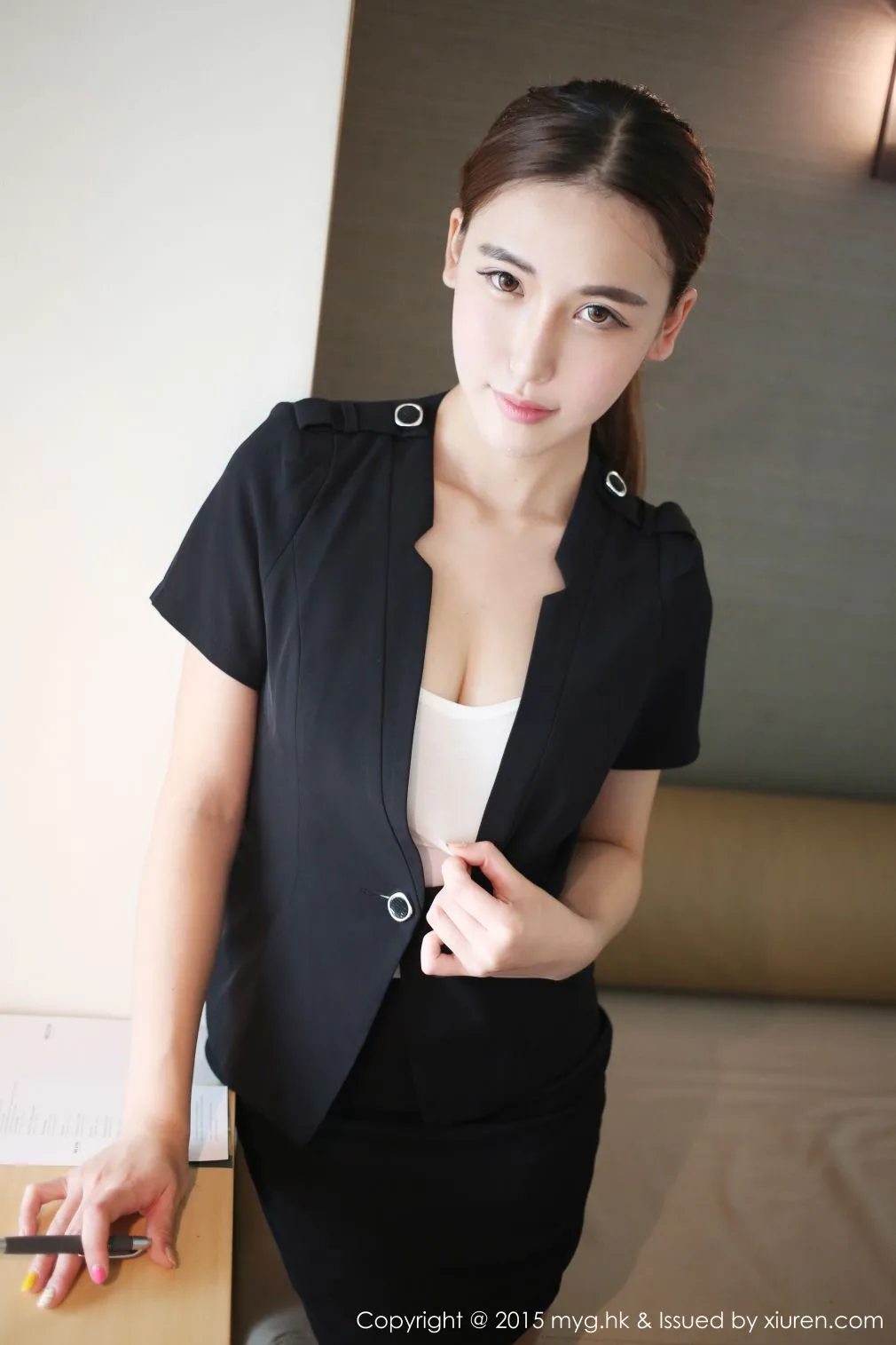 [Bộ sưu tập ảnh người đẹp MyGirl] Tập 161 Xiong Ya BOBO - Sự quyến rũ của bộ đồng phục vest đen - 19