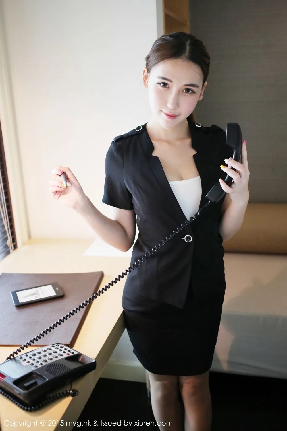 [Bộ sưu tập ảnh người đẹp MyGirl] Tập 161 Xiong Ya BOBO - Sự quyến rũ của bộ đồng phục vest đen - 8