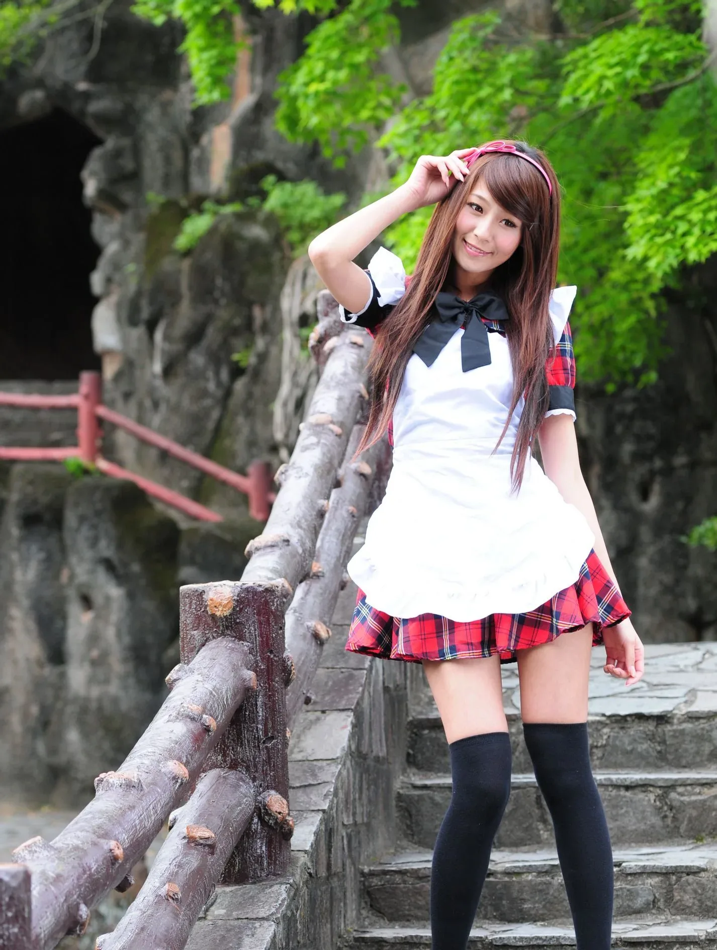 [Buổi chụp ảnh ngoài trời của Beautyleg] Winnie Xiaoxue - Bộ ảnh ngoài trời ngọt ngào và dễ thương trong trang phục hầu gái. - 10